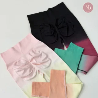 لگینگ ورزشی زنانه آمبره سیم‌لس پشت لیفت مدل MB_11